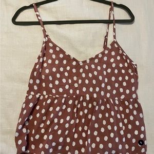 New abercrombie mauve dots flowy tank top. Small